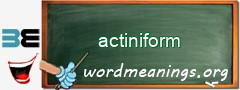 WordMeaning blackboard for actiniform